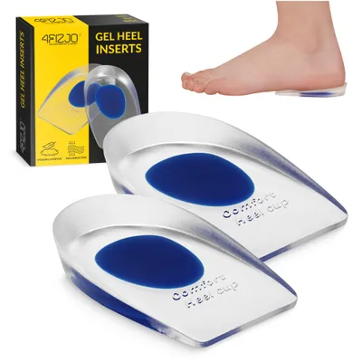 Produktbild von 4FIZJO Gel-Fersenpolster aus Silikon, Paar, L–XL, zur Druckentlastung