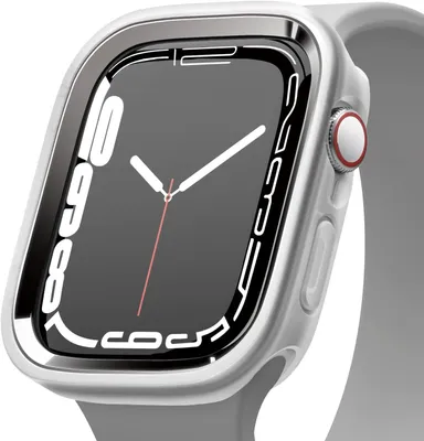 Produktbild von Elago Duo Case [2 Gren] fr Apple Watch 44mm/45mm TPU: Transparent / PC: Metallic Dunkelgrau + Klar