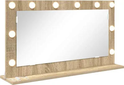Produktbild von vidaXL Waschtischspiegel Rechtwinklig Sonoma-Eiche 80 x 45 x 18 cm