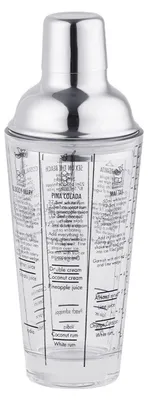 Produktbild von Cocktail-Shaker aus Glas mit Sieb, Klarer Glas-Mixer fš¹r Martini, Whiskey, Bar-Accessoires, Zylindrisch, Edelstahl, Mehrere Gr??en Verfš¹gbar