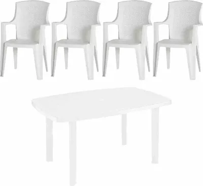 Produktbild von PROGARDEN Eden+Faro SET 5tlg. weiß kunststoff N01348