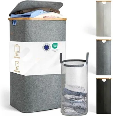 Produktbild von 100L Graue Waschwanne mit Deckel