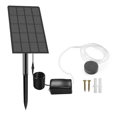 Imagen del producto de Aerador solar para estanques – Bomba solar para acuarios con manguera de aire y difusor para estanques, acuarios y estanques de peces