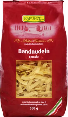 Produktbild von Rapunzel Bandnudeln Semola  500g
