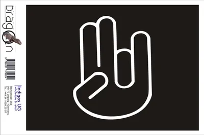 Produktbild von Aufkleber / Autoaufkleber - JDM / Die cut / Auto / OEM - The Shocker Hand 1 210x100mm gelb - Heckscheibe / Heckscheibenaufkleber
