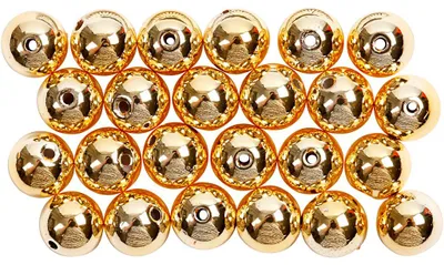Produktbild von Schmuckperlen, D 8 mm, Lochgröße 1 mm, Gold, 50 Stk/ 1 Pck [HOB-698221]