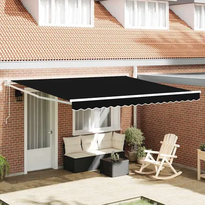 Obrázek produktu pro vidaXL Výsuvná markýza černá 400 x 300 cm