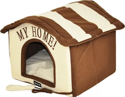Image de nanook niche pour chien niche pour chat Tabou marron blanc 46 cm avec fermeture éclair