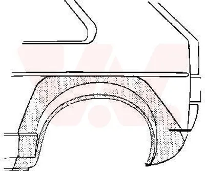 Produktbild von VAN WEZEL Seitenwand Reparaturblech für VW GOLF I Cabriolet (155) GOLF I (17)