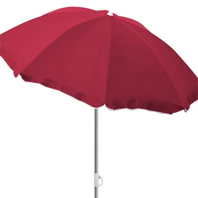 Produktbild von Sonnenschirm rund Ø1,80m rot Polyester knickbar UV Schutz