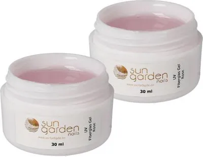 Produktbild von 2 x 30 ml UV Fiberglas Gel Rosé-Klar