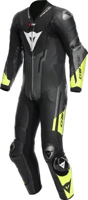 Zdjęcie produktu dla Dainese Misano 3 D-AIR® 1-częściowy kombinezon skórzany czarny / antracyt / fluo żółty 52