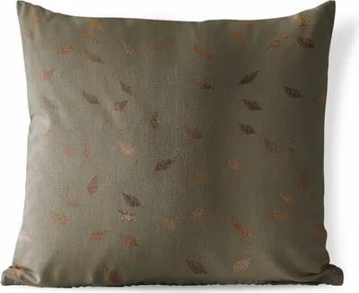 Produktbild von MuchoWow® Outdoor Kissen - Blatt - Muster - Braun - 40x40 cm - Wetterfest - Lounge Kissen - Kopfkissen - Interieur - Polster mit Bild