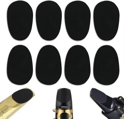 Produktbild von 8 Stück Mundstückkissen, Bissgummi Klarinette, 0.8mm Alt-Tenor-Saxophon-Klarinette-Mundstück-Kissen, für Anfänger, Saxophone und Klarinetten (Schwarz)