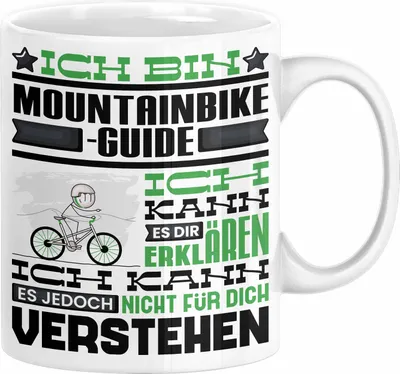 Produktbild von Mountainbike-Guide Geschenk Kaffee-Tasse Geschenkidee für Mountainbike-Guide Ich Bin Mountainbike-Guide Ich Kann Es Dir Erklären Jedoch Nicht Für Dich Verstehen Spruch Lustig (Weiß)