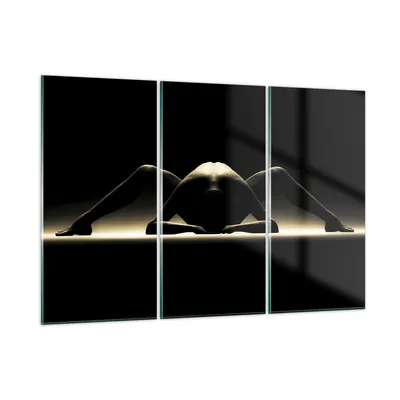Produktbild von Bilder auf glas - Nackter Körper Modell künstlerische Pose - 165x110cm - Glasbilder - Wandbilder - Kunstdruck - Wanddekoration aus Glas - Glas Bilder - Wandbild auf Glas - GCE165x110-0321