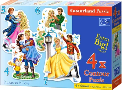 Produktbild von Castorland Princesses in Love,Puzzle 4+5+6+7 Teile