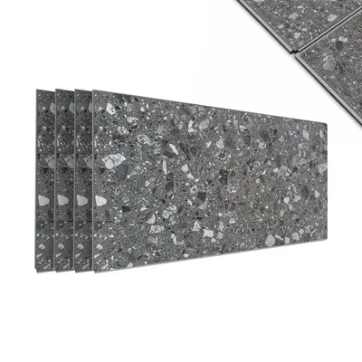 Produktbild von IZODEKOR SPC Wandpaneele 60x120 cm Set (4 Stück) – Wasserdichte Wandverkleidung für Bad & Küche – Pure Terrain