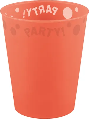 Produktbild von Mehrweg Becher 250 ml | 1 Stück Orange fluoreszierend