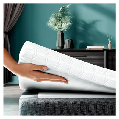Produktbild von Kaltschaum Matratzentopper 180x200cm – Fester Topper für Matratzen und Betten – 7cm Stützend und Atmungsaktiv – Matratzenauflage mit Waschbarem Bezug –