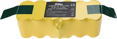 Produktbild von vhbw Akku kompatibel mit iRobot Roomba 790, 800, 870, 880, 785, 872, 871, 882, 780, 782, 866, 876, 882E, 782E Saugroboter (1500 mAh, 14,4 V, NiMH)