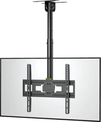 Zdjęcie produktu dla Regulowany sufitowy uchwyt do telewizorów o przekątnej 26-55 cali – maksymalne obciążenie do 45 kg – uchwyt VESA 400 x 400 mm, obrotowy i regulowany kąt nachylenia