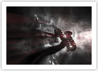 Produktbild von Poster - Poster ohne Rahmen - Musiker Saxophonist Schwarz - 70x50 cm - Wand Bild - Wanddeko - Wandbilder - Kunstposter - Wandposter - Bilder - Kunstdruck - Wanddekoration - Wandbild - P2XAA70x50-4276