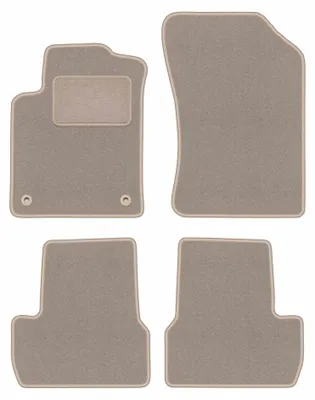 Image de Tapis de sol en moquette pour Citroen C3 II 2009-2016 (à hayon) – jeu 4 pièces, beiges, sur mesure – Wielganizator LUX