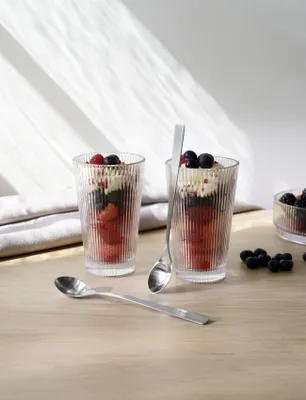 Produktbild von Stelton Trinkglas Pilastro 4er Set, Trinkbecher, Becher, Glas, Clear, 350 ml, X-508