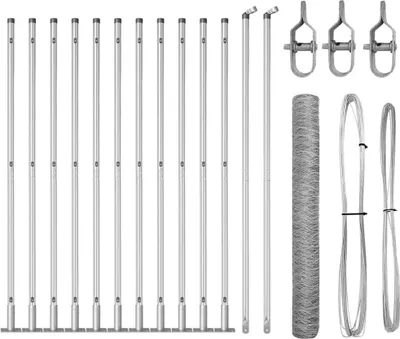 Produktbild von vidaXL Geschweißter Drahtzaun mit Betonfundament 25 x 1,2 m (B x H)