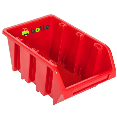 Produktbild von Stapelbox Werkstatt Garage Sichtlagerbox botle Sichtlagerkästen Stapelkiste Sortierbox Box 100x150x70 mm Rot stapelkisten kunststoff lagerboxen stapelbar