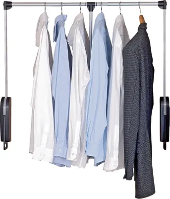 Produktbild von Věšák na šaty s teleskopickou tyčí, rukojeť pro montáž do skříně - šířka 87 - 130 cm, WENKO