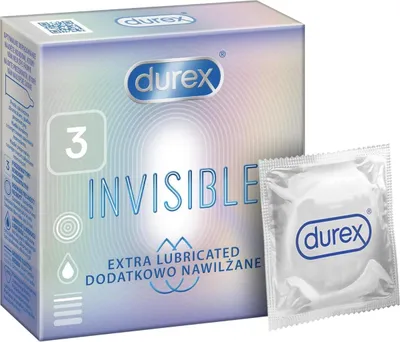 Produktbild von 12 Stück Durex Invisible Kondome Extra Dünn Extra Gleitmittel für intensives Sex