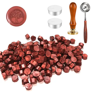 Productafbeelding van Wachssiegel Stempel Set met 200 Waksperlen en Stempel