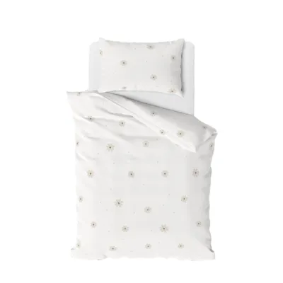 Produktbild von Babybettwäsche Little Flower 100x135 + 40x60 cm, 2-teilig, 100 % Baumwolle in Renforcé, Bettwäsche für Mädchen, Zartes Blümchenmuster, Zeitlos schön