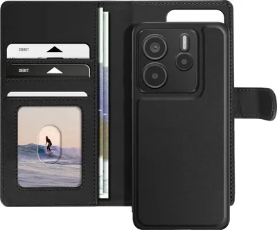 Image de Mayaxess, étui pour Xiaomi Redmi Note 14 5G avec coque détachable, noir