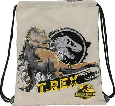 Obrázok produktu pre Batoh s šnúrkami Jurassic World Warning Šedý 35 x 40 x 1 cm