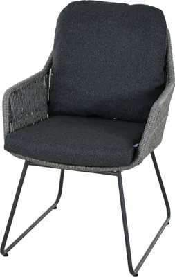 Produktbild von KANSAS Diningsessel matt anthrazit/grau Gestell aus Edelstahl und Aluminium, GARDINO® Geflecht, inkl. Kissen