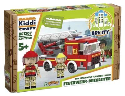 Produktbild von KiddiCraft KC1207 Brickcity Feuerwehr-Drehleiter