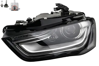 Imagen del producto de Johns, faros de xenón compatibles con Audi A4 8K LI, modelo 2012 en adelante, incluyen luz diurna (DRL), bombilla y unidad de control