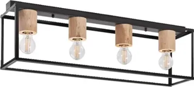 Produktbild von LEDVANCE DECOR Nairobi Deckenleuchte, schwarz, mit E27 Sockel für den einfachen Austausch des Leuchtmittels, kann mit einfacher oder smarter Lampe bestückt werden, Schutzklasse IP20