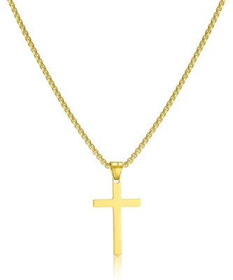 Image de Collier croix - Pendentif croix homme - Acier inoxydable - Or et argent