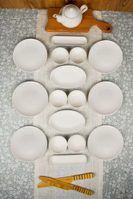 Obrázok produktu pre Sada riadu Hermia Concept (16 kusov) vyrobená zo 100% porcelánu, biela, vhodná do mikrovlnnej rúry a umývačky riadu