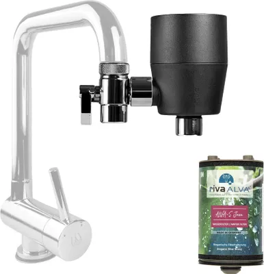 Produktbild von rivaALVA-S Jova Wasserfilter am Wasserhahn - Schwarz