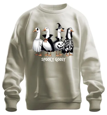 Zdjęcie produktu dla Spooky Goosy Halloween gęsi śmieszne straszne dynia gęś czarownica bluza uni  sweter, natura, XL