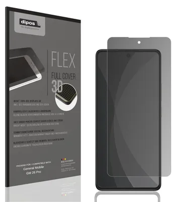 Produktbild von Full Cover Privacy Blickschutzfolie für General Mobile GM 26 Pro Folie Anti-Shock