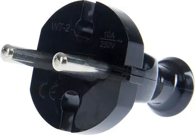 Obrázek produktu pro Vidlice 2 pólová 10A černá