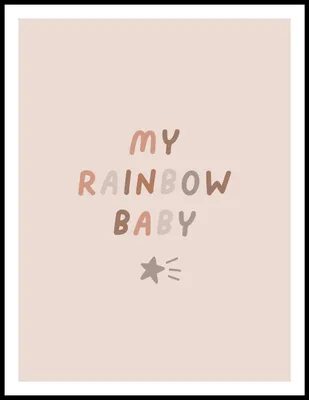 Produktbild von Plakat 60x80cm Muster für Kinder, Mädchen fürs Zimmer - Regenbogen