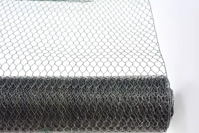 Produktbild von Sechseckgeflecht Kaninchendraht Maschenweite 13 mm - Höhe 500 mm - Länge 25 m verzinkt und anthrazit grau beschichtet - Preis pro Meter € 0,53