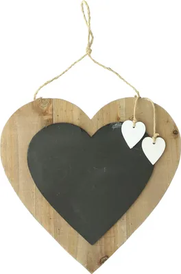 Produktbild von Dekohänger Herz Tafel Ø 36cm Holz Kreidetafel